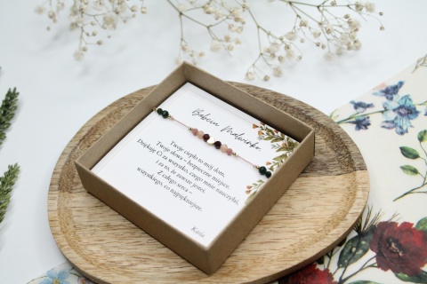 Zestaw prezentowy dla Babci – bransoletka Autumn z dedykacją