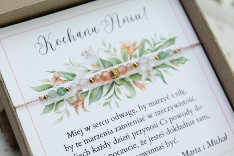 Bransoletka Lilly prezent urodzinowy z dedykacją