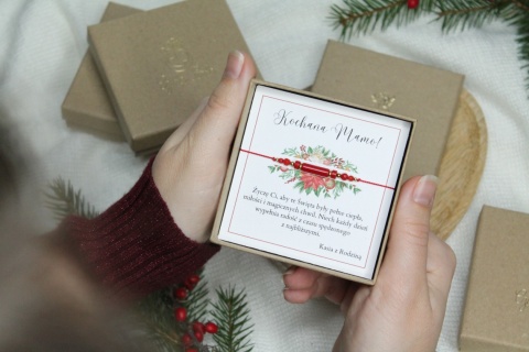 Prezent dla Mamy – bransoletka Coral z personalizowaną dedykacją