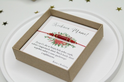 Prezent dla Mamy – bransoletka Coral z personalizowaną dedykacją