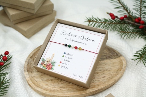 Życzenia dla Babci – bransoletka Lights z personalizowaną dedykacją