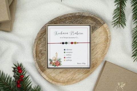 Życzenia dla Babci – bransoletka Lights z personalizowaną dedykacją